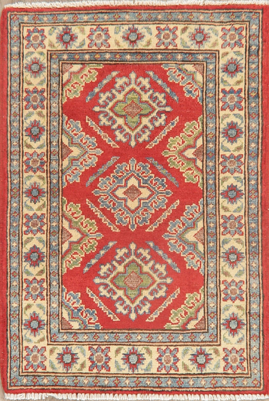 Geometric Super Kazak Area Rug 2x3