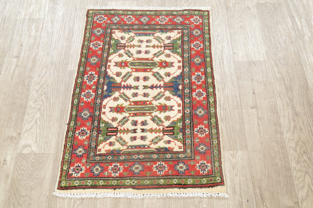 Geometric Super Kazak Area Rug 2x3