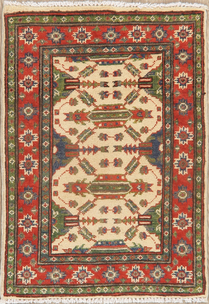 Geometric Super Kazak Area Rug 2x3