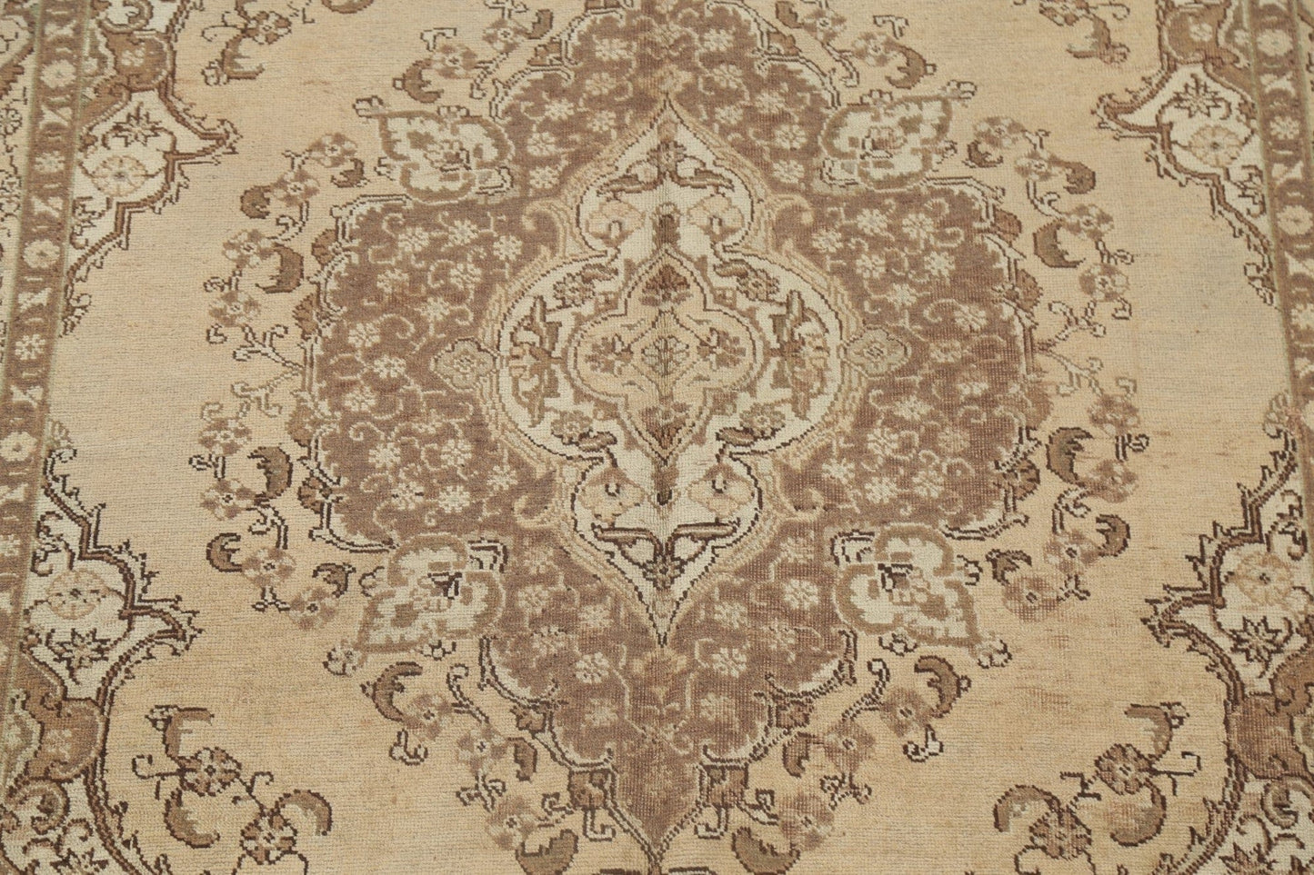 Vintage Floral Tabriz Persian Distressed Area Rug 6x9