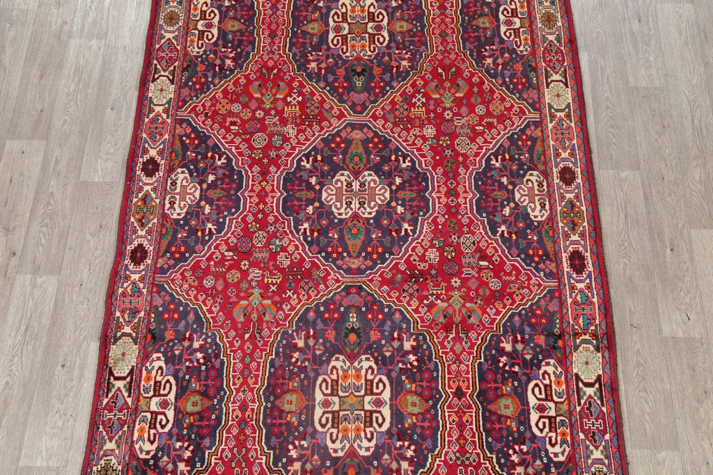 Vintage Tribal Abadeh Persian Area Rug 6x9