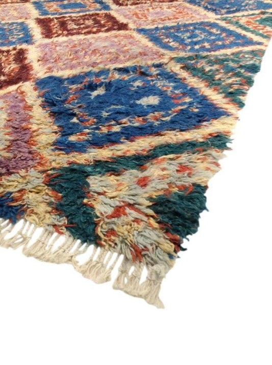 Moroccan Collection Hand-Knotted Lamb's Wool Area Rug- 5' 5" X 8' 5"