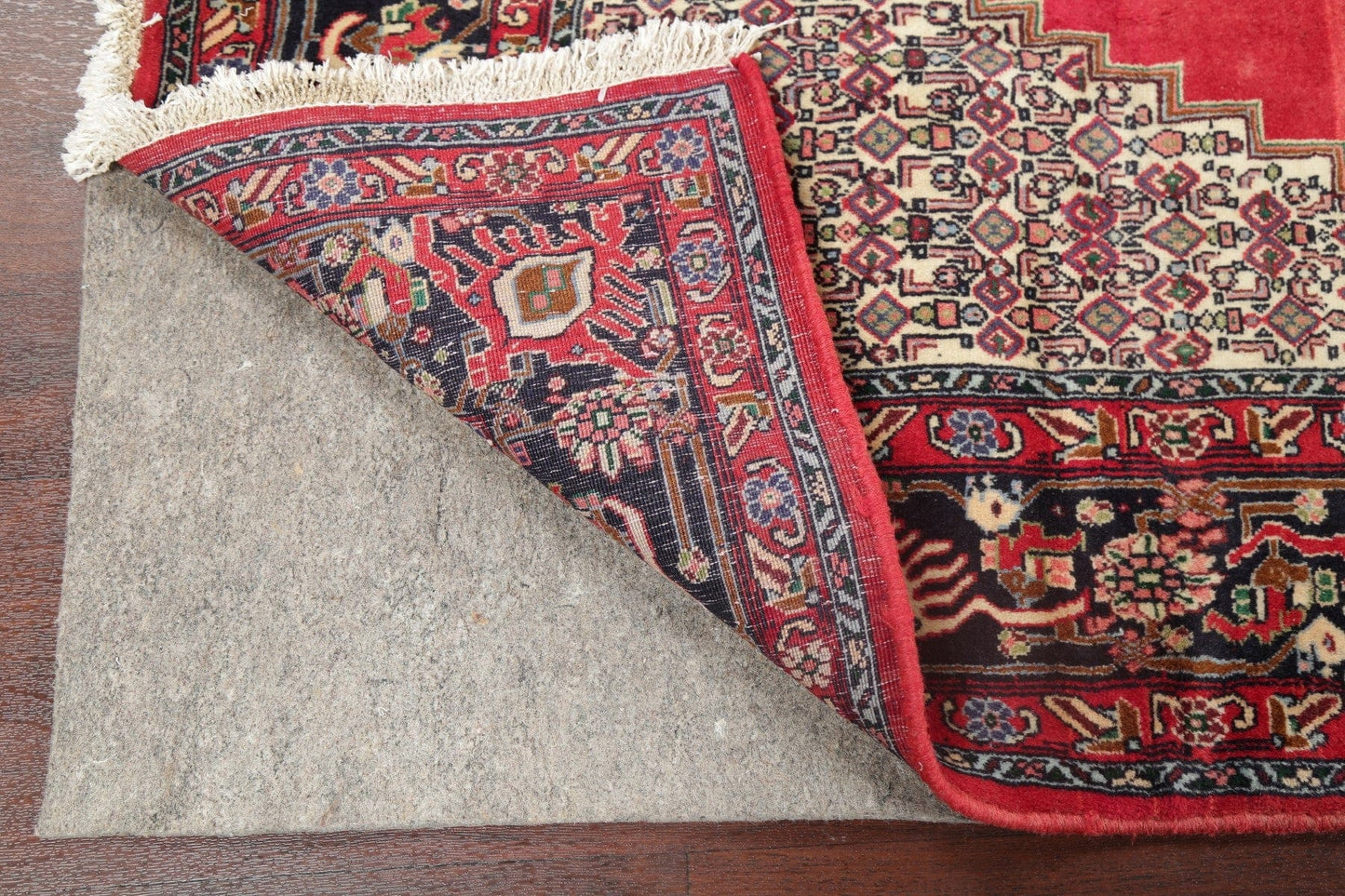 Geometric Red Bidjar Persian Area Rug 6x7