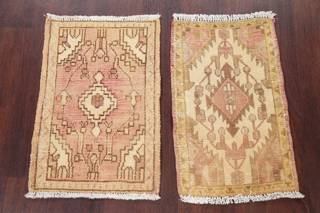 Set of 2 Vintage Hamedan Persian Rugs 1x2