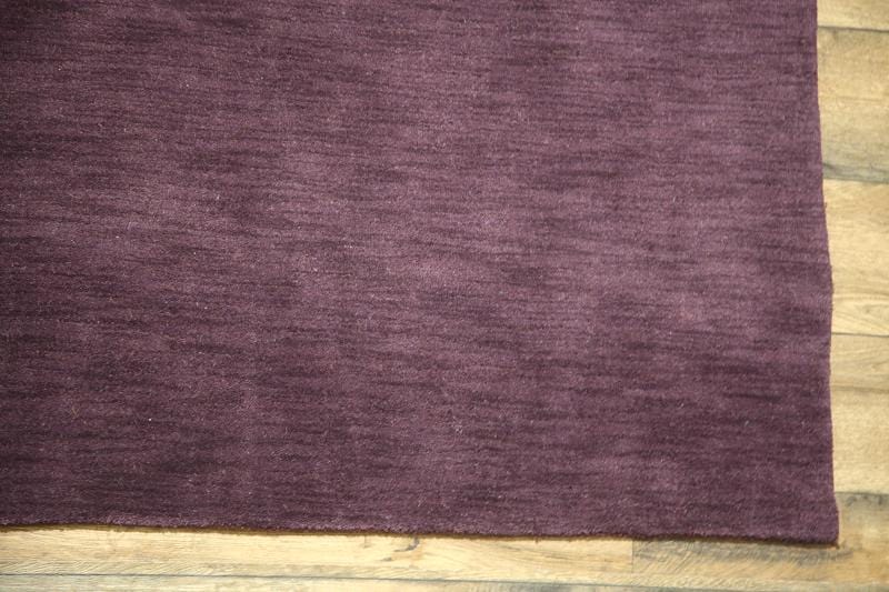 Solid Purple Gabbeh Oriental Area Rug 8x12