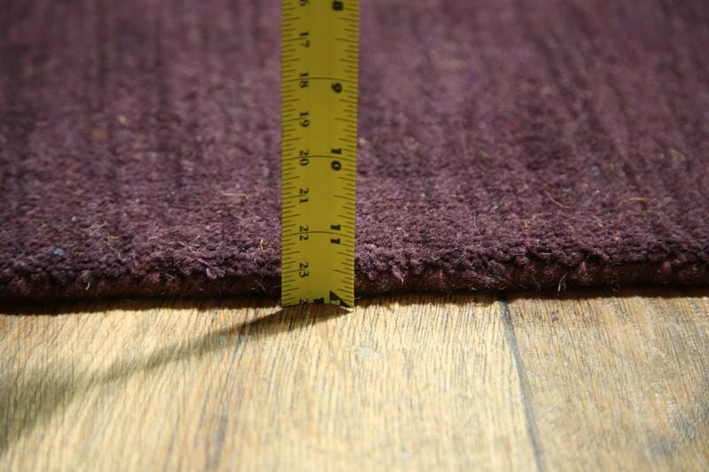 Solid Purple Gabbeh Oriental Area Rug 8x12