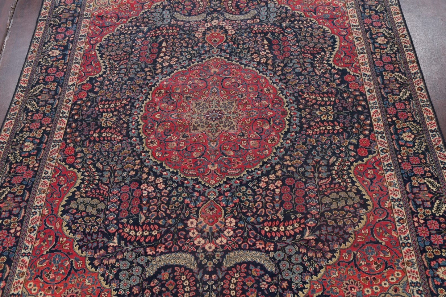 Antique Vegetable Dye Khoy Tabriz Persian Rug 10x13