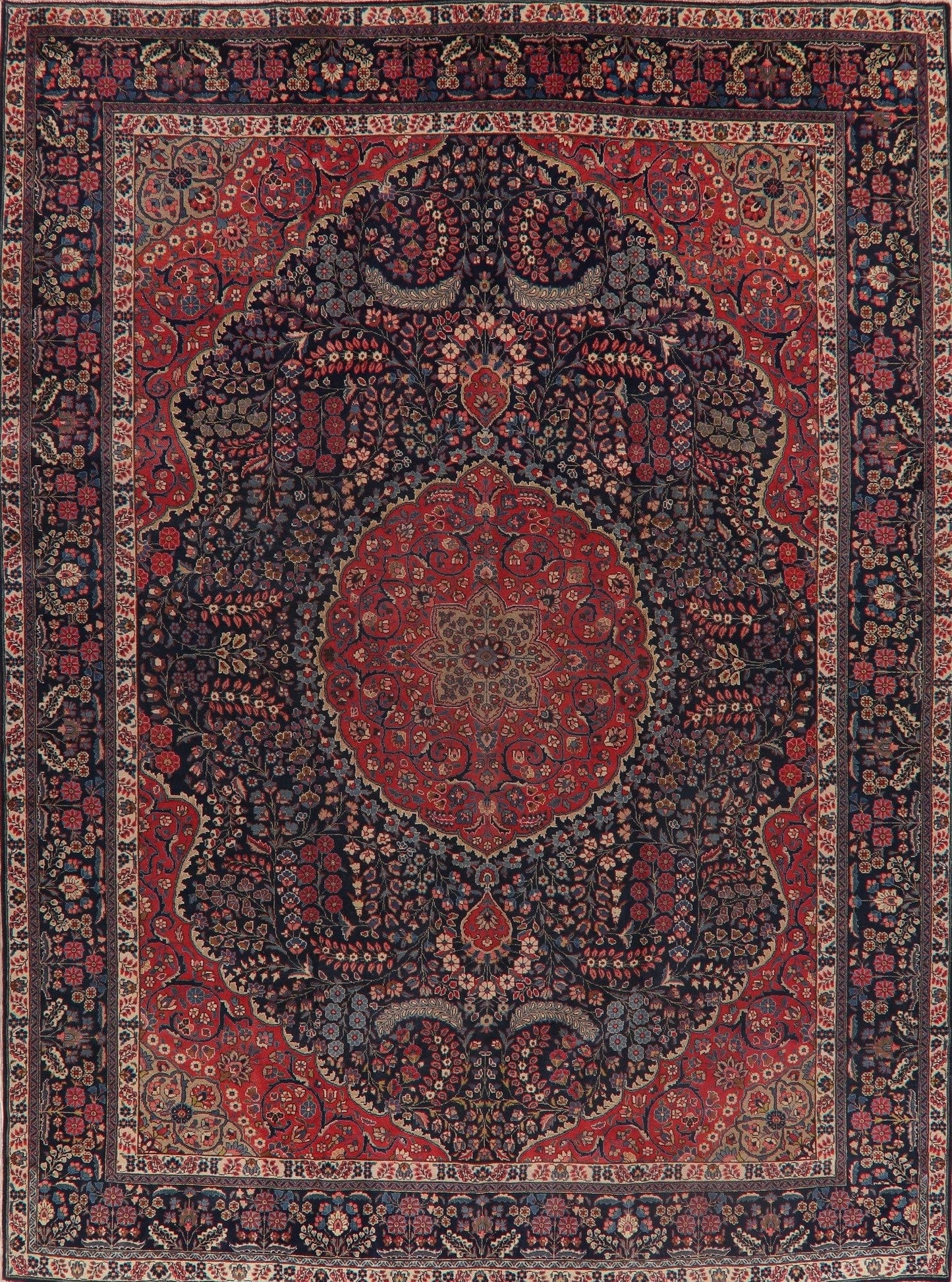 Antique Vegetable Dye Khoy Tabriz Persian Rug 10x13