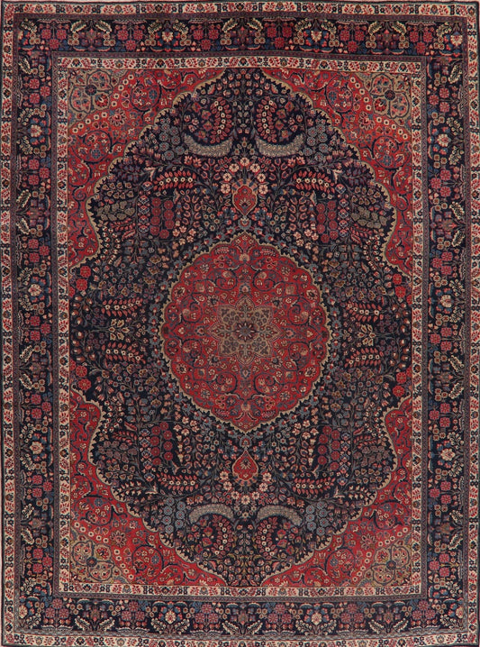 Antique Vegetable Dye Khoy Tabriz Persian Rug 10x13