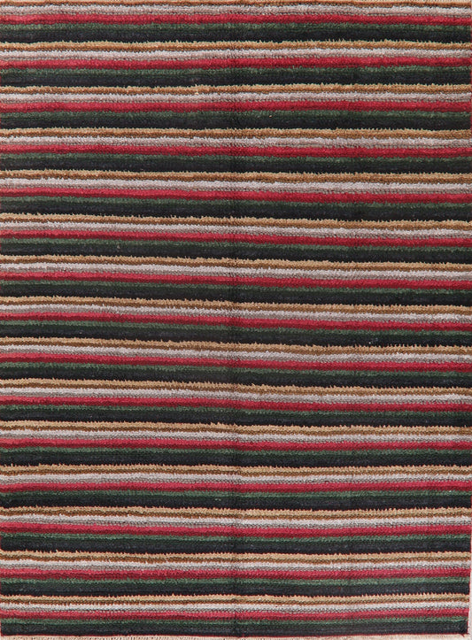 Silk Stripe Modern Oriental Area Rug 8x11