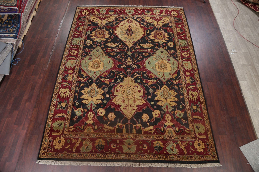 Indo Black Agra Oriental Area Rug 9x12