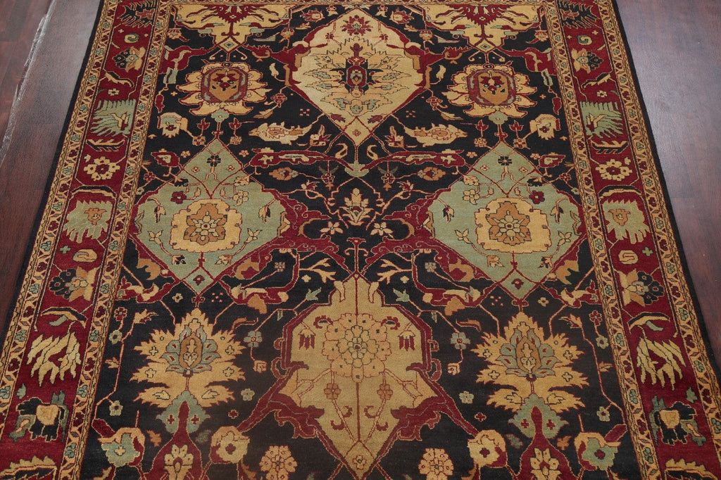 Indo Black Agra Oriental Area Rug 9x12