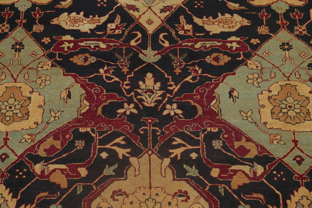 Indo Black Agra Oriental Area Rug 9x12