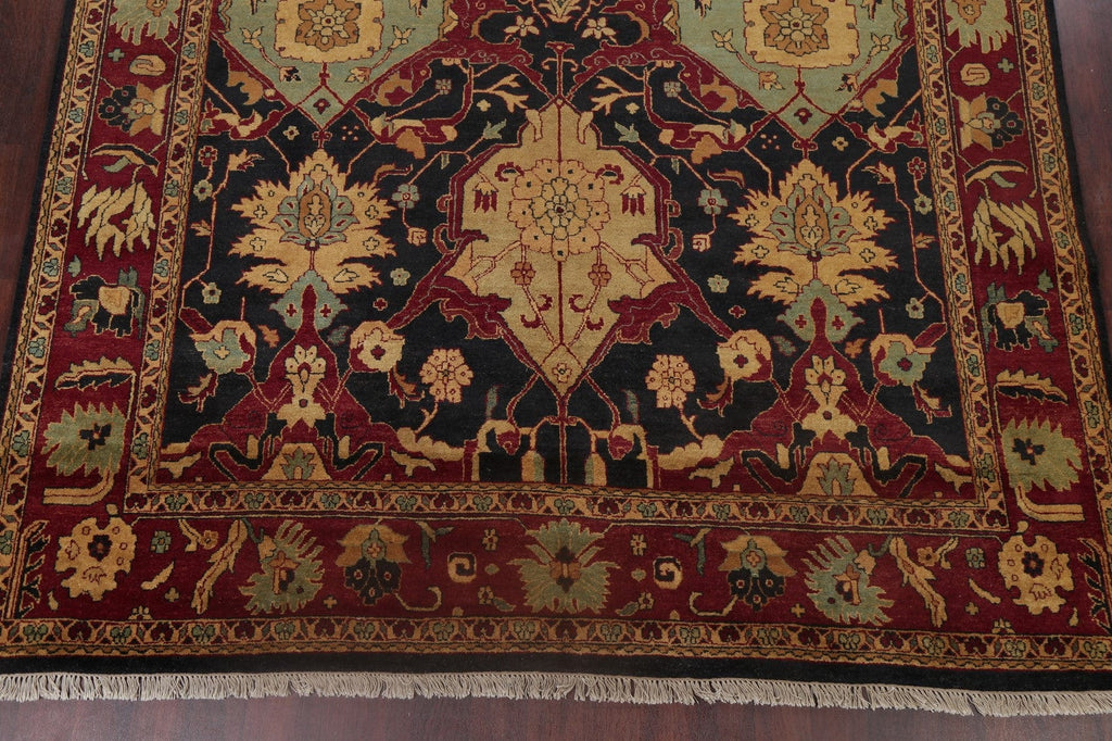 Indo Black Agra Oriental Area Rug 9x12