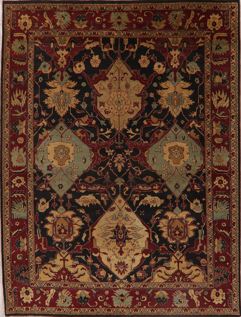 Indo Black Agra Oriental Area Rug 9x12