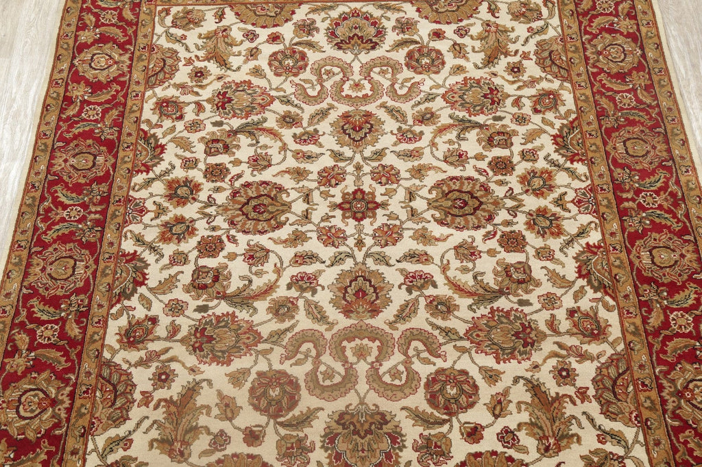 All-Over Floral Ivory Agra Oriental Area Rug 8x10