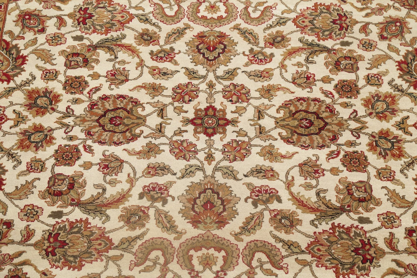 All-Over Floral Ivory Agra Oriental Area Rug 8x10