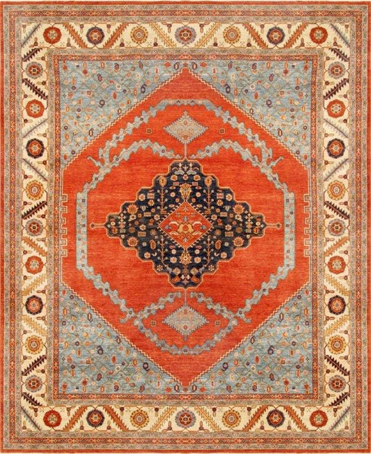 Serapi Collection Hand-Knotted Lamb's Wool Area Rug- 12' 1" X 15' 1"