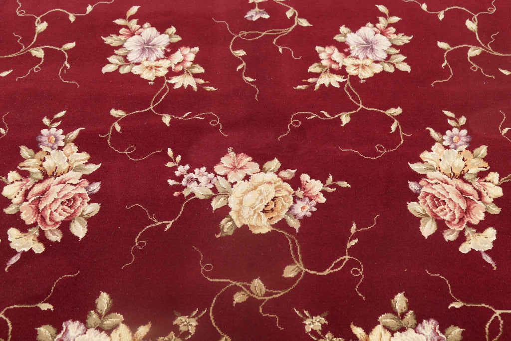 Floral Red Aubusson Oriental Area Rug 8x12