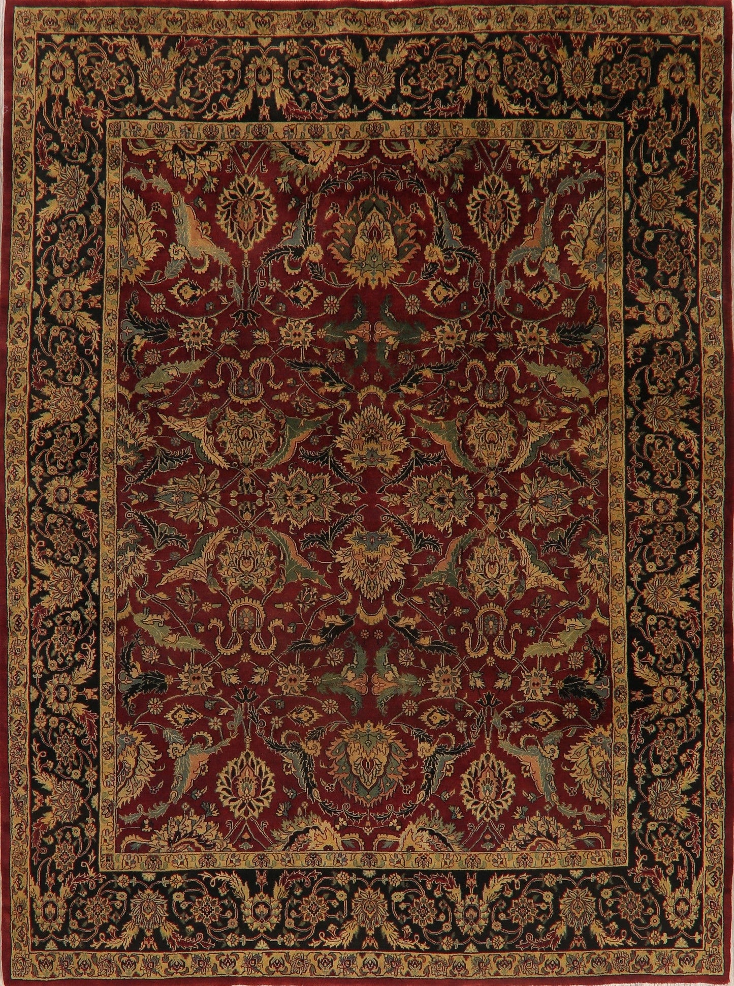 All-Over Floral Red Agra Oriental Area Rug 8x10