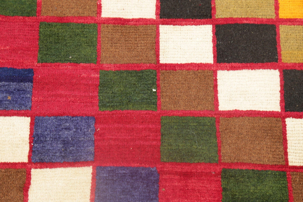 Checked Gabbeh Shiraz Persian Area Rug 2x3