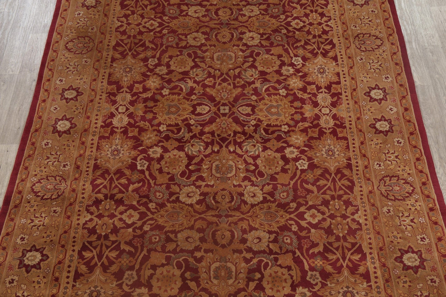 All-Over Floral Red Oushak Oriental Area Rug 9x11