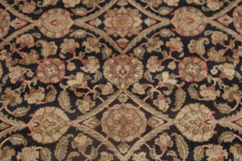 Black Floral Agra Oriental Area Rug 8x10