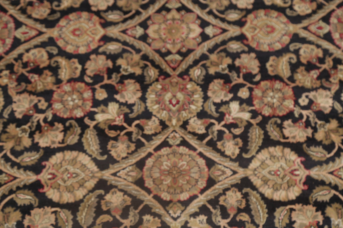 Black Floral Agra Oriental Area Rug 8x10