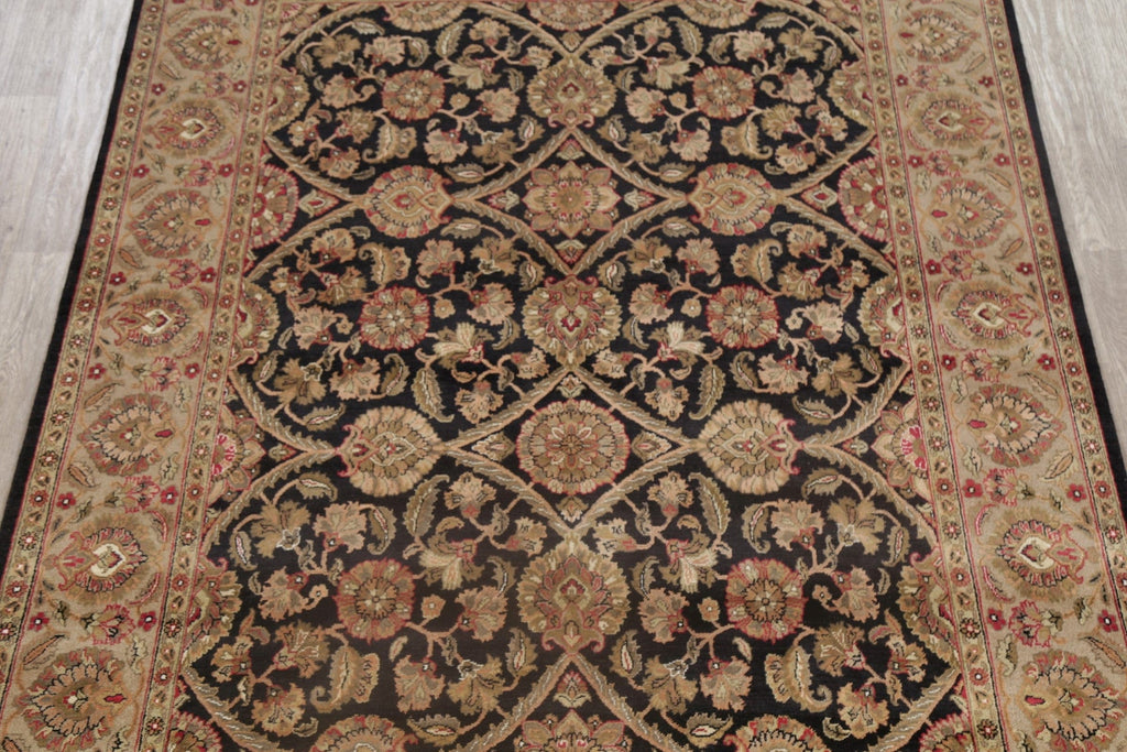 Black Floral Agra Oriental Area Rug 8x10