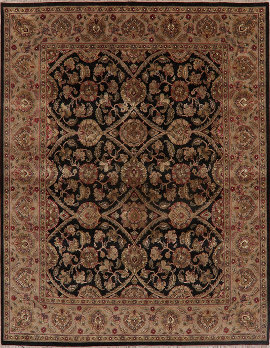 Black Floral Agra Oriental Area Rug 8x10