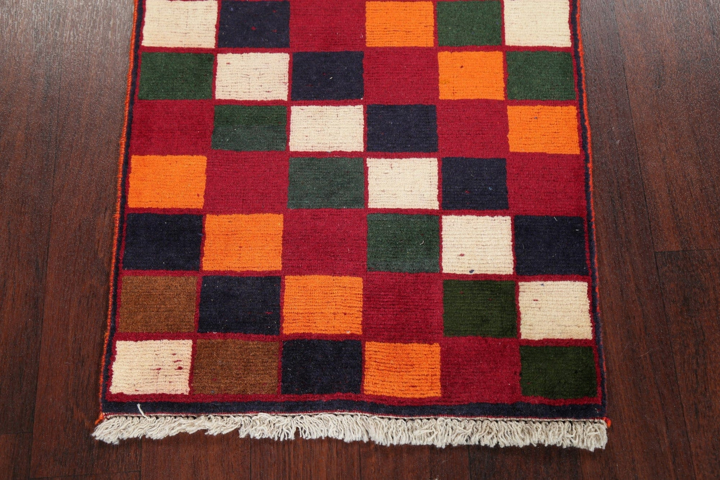 Set of 2 Checkered Gabbeh Shiraz Persian Area Rug 2x3