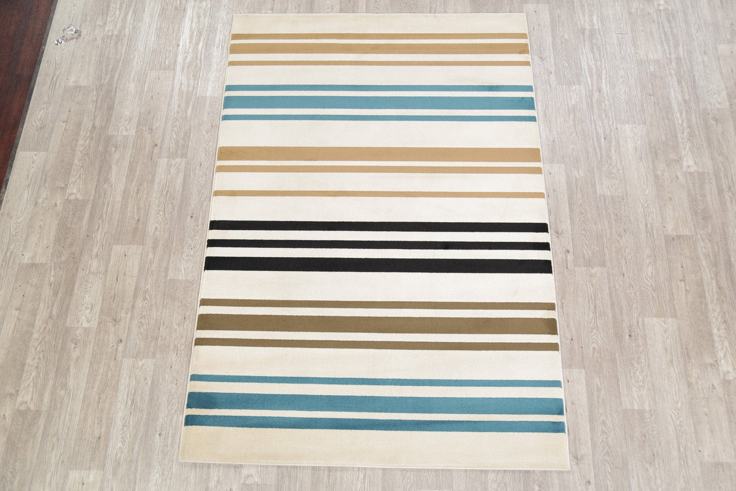 Stripe Beige Area Rug 5x8