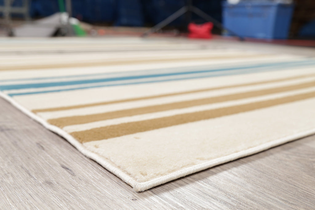 Stripe Beige Area Rug 5x8