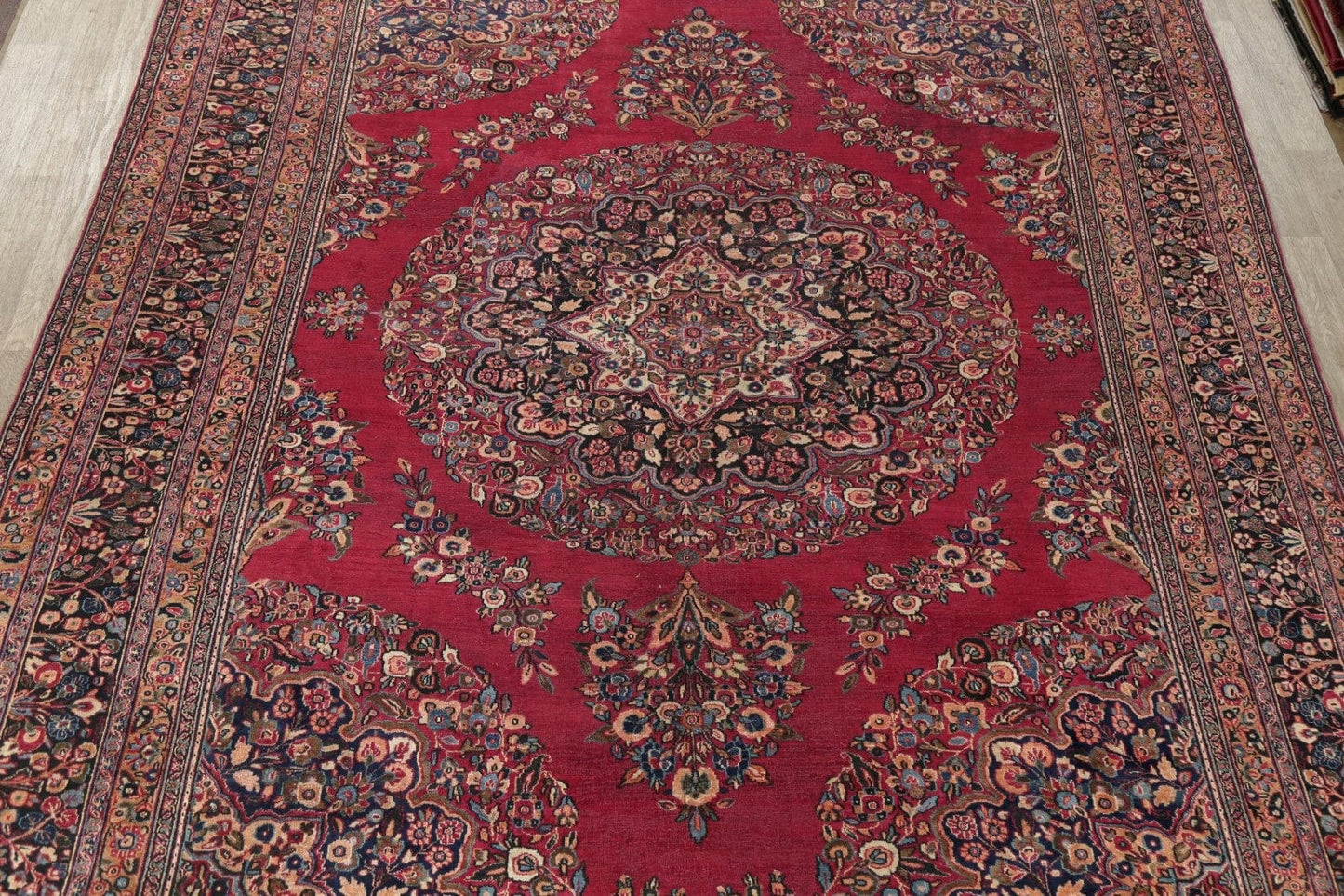 Antique Floral Red Dorokhsh Persian Rug Large 11x14