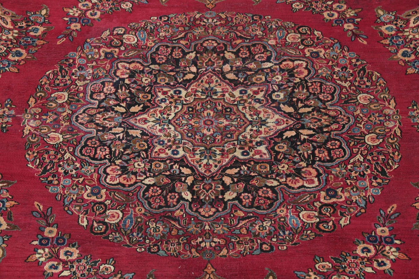 Antique Floral Red Dorokhsh Persian Rug Large 11x14
