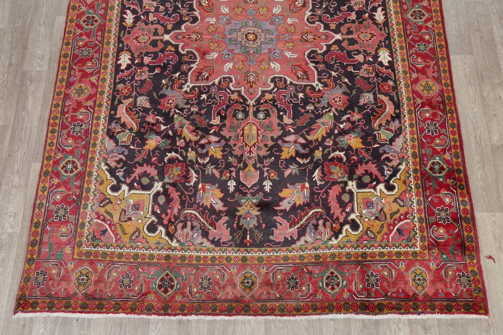 Vintage Geometric Heriz Serapi Persian Area Rug 8x11