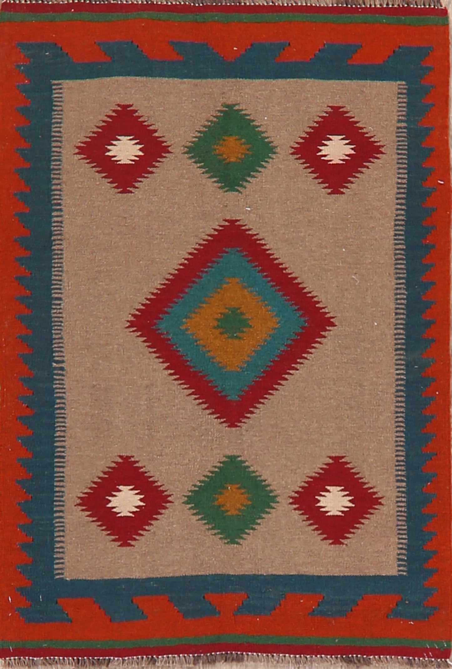 South-Western Kilim Afghan Area Rug 3x5