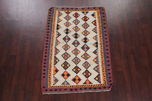 Geometric Kilim Persian Area Rug 4x6