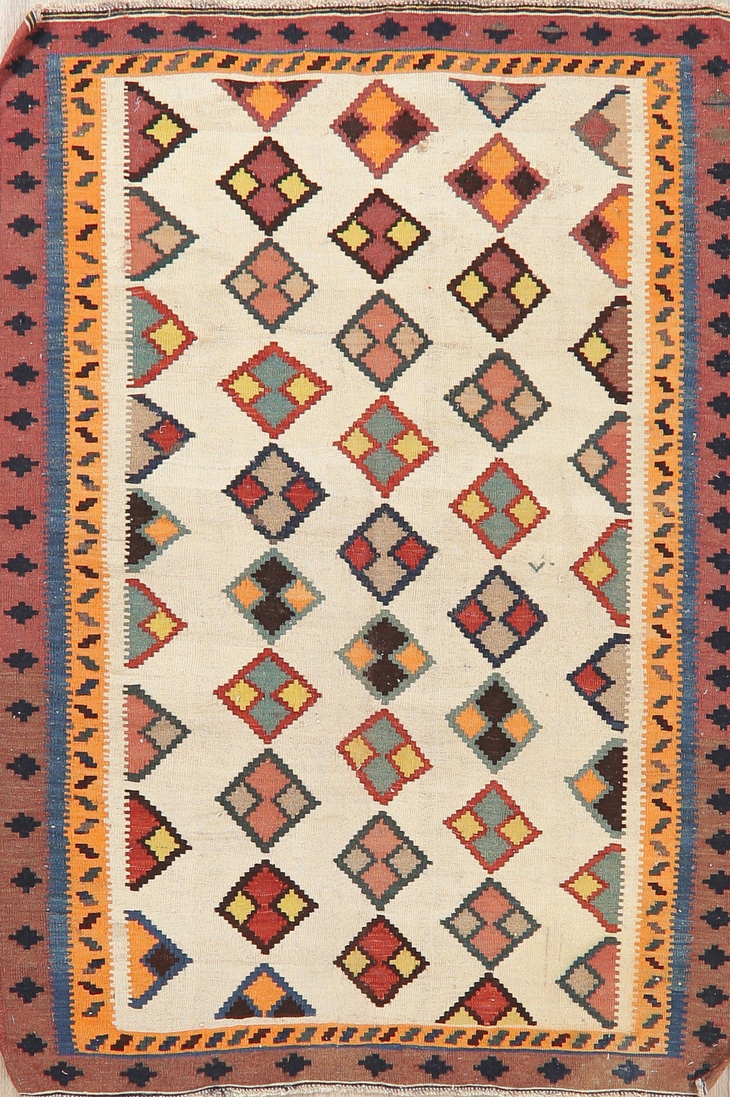 Geometric Kilim Persian Area Rug 4x6