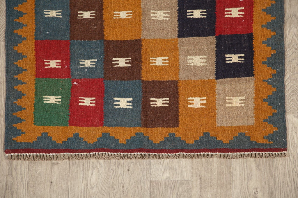 Flat-woven Oriental Kilim Area Rug Wool 3x5