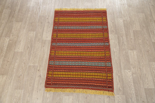 Geometric Kilim Turkish Area Rug 3x5