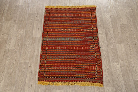 Striped Kilim Turkish Area Rug 3x5