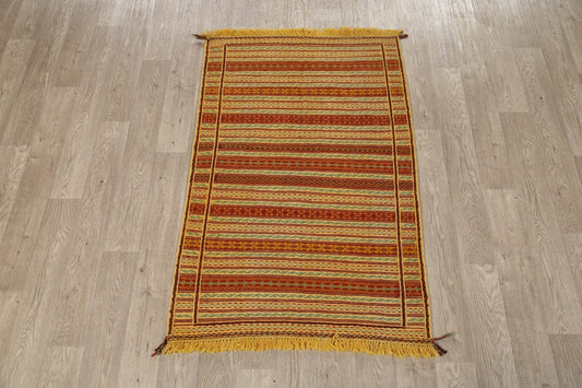 Striped Kilim Turkish Area Rug 3x5