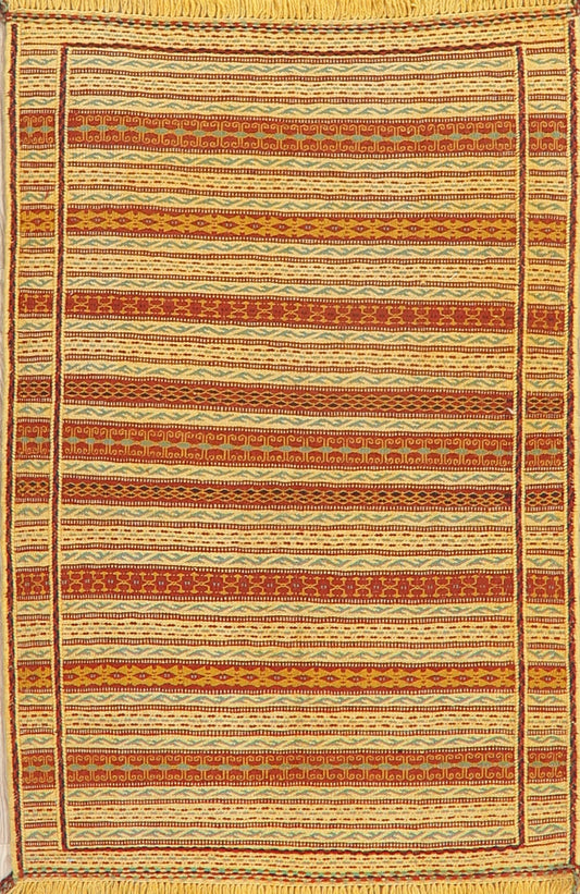 Striped Kilim Turkish Area Rug 3x5