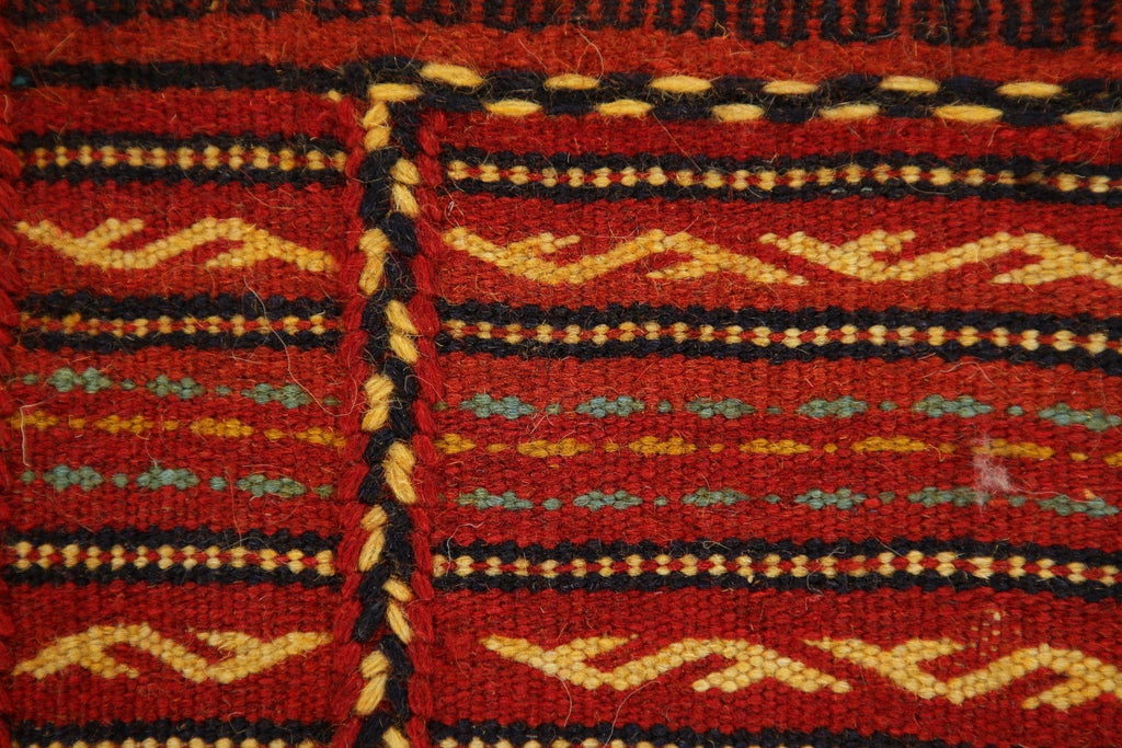 Flat-Woven Striped Kilim Turkish Area Rug 3x5