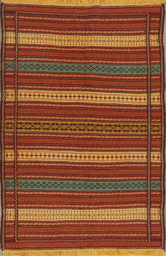 Stiped Kilim Turkish Area Rug 3x5