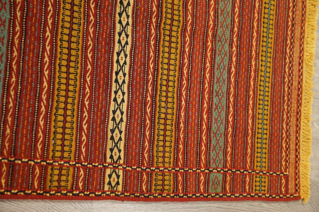 Striped Kilim Turkish Area Rug 3x5