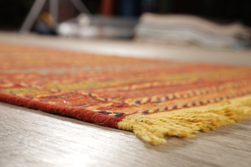 Striped Kilim Turkish Area Rug 3x5