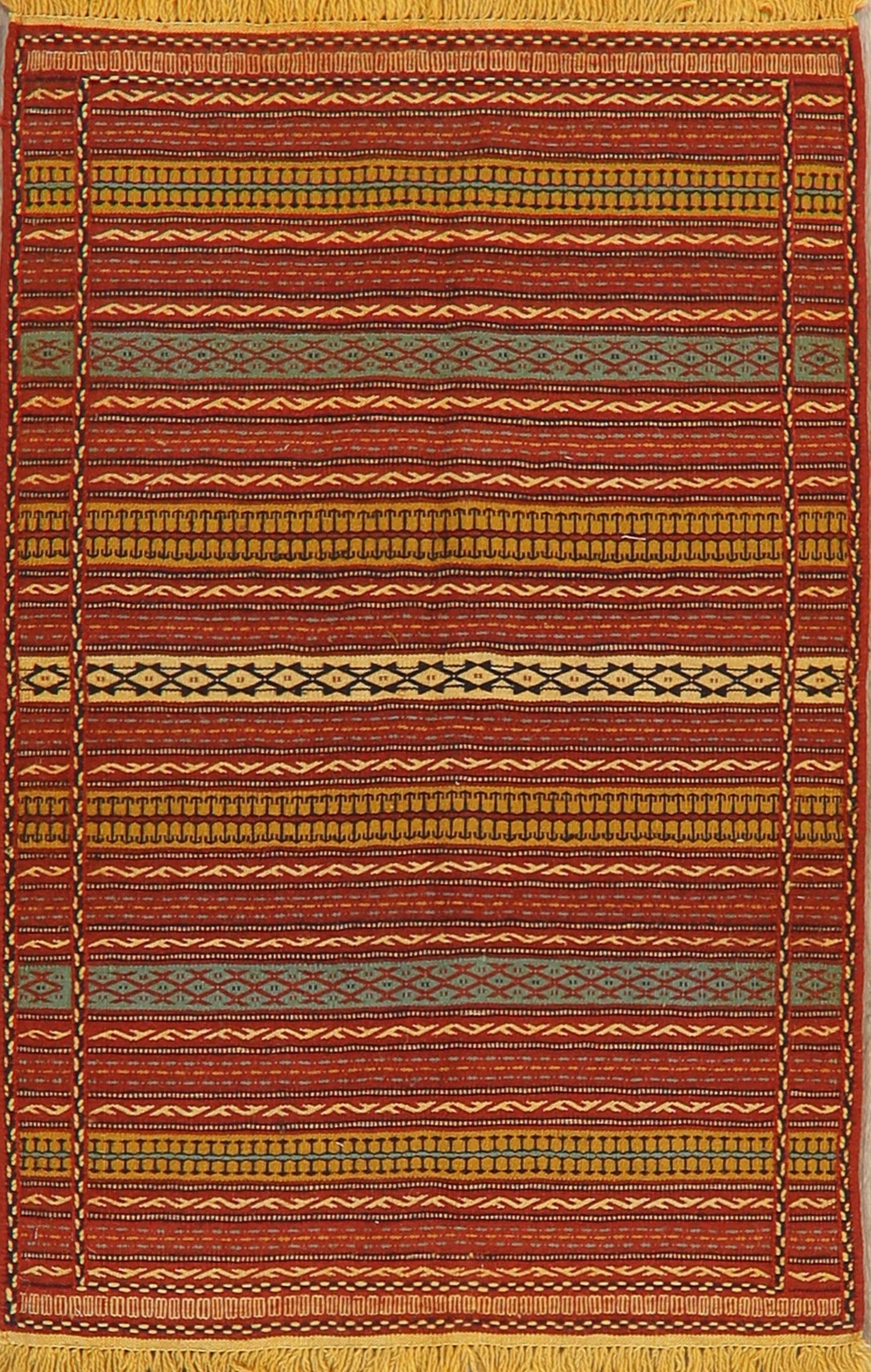 Striped Kilim Turkish Area Rug 3x5