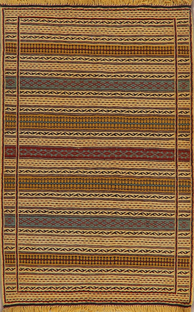 Stripe Kilim Turkish Area Rug 3x5